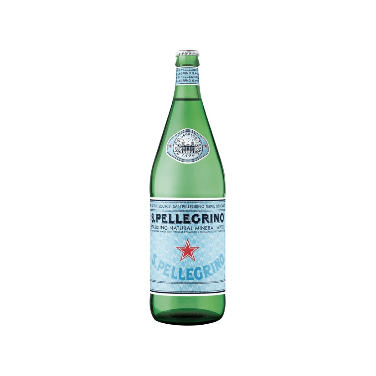 Refreshing San Pellegrino mineral water for a crisp taste.